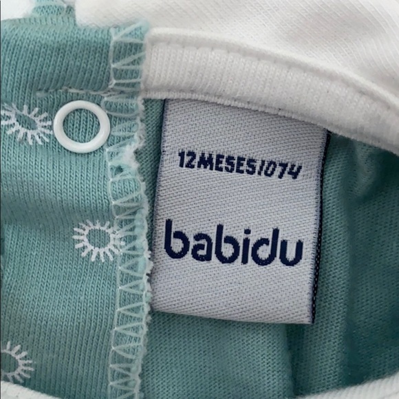 Mint green collar Babidu shortie from Spain childrensalon 12 months twins set - Picture 4 of 5
